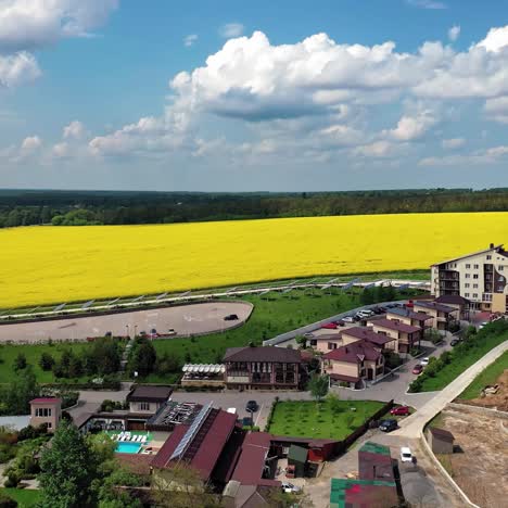 residential area in suburb of city