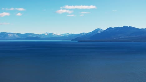 zoomed in shot of the layers of mountains on the shores of lake tahoe