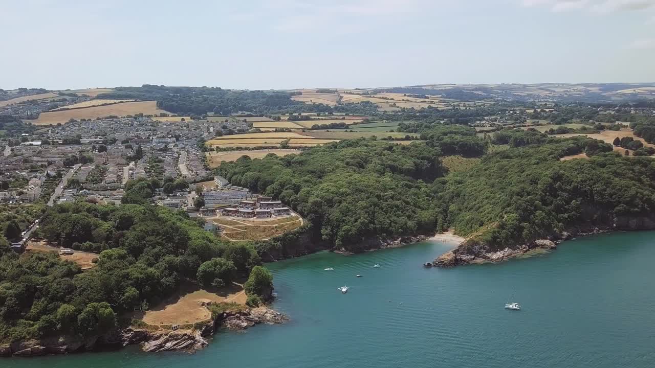 해안 도시 의 공중 사진