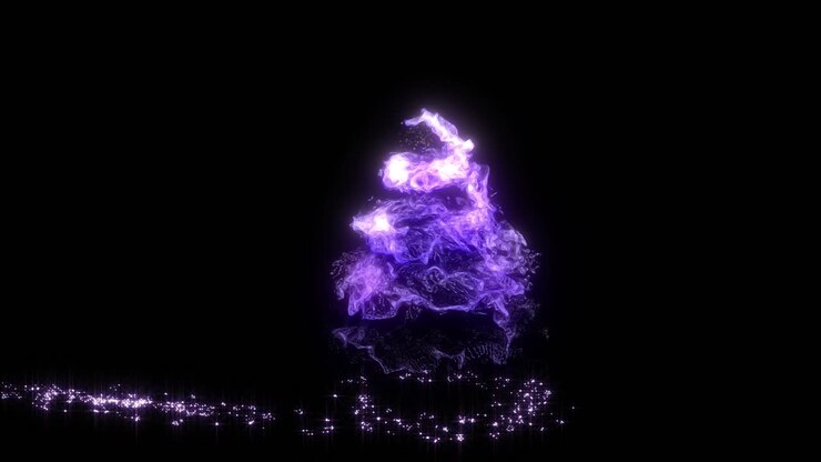 Glowing Purple Christmas Tree