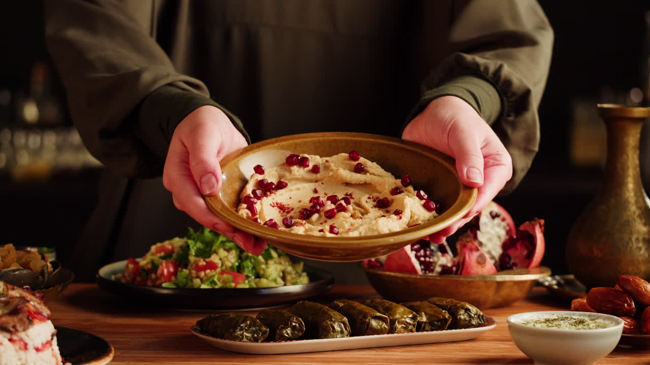 una deliciosa comida de oriente medio