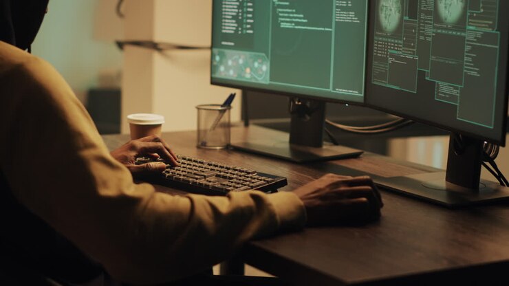 Hacker at Computer