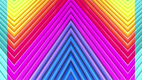 abstract 3d seamless bright background in 4k with rainbow tapes. rainbow multicolored stripes move cyclically in simple geometry cartoon creative style. looped smooth animation. 49