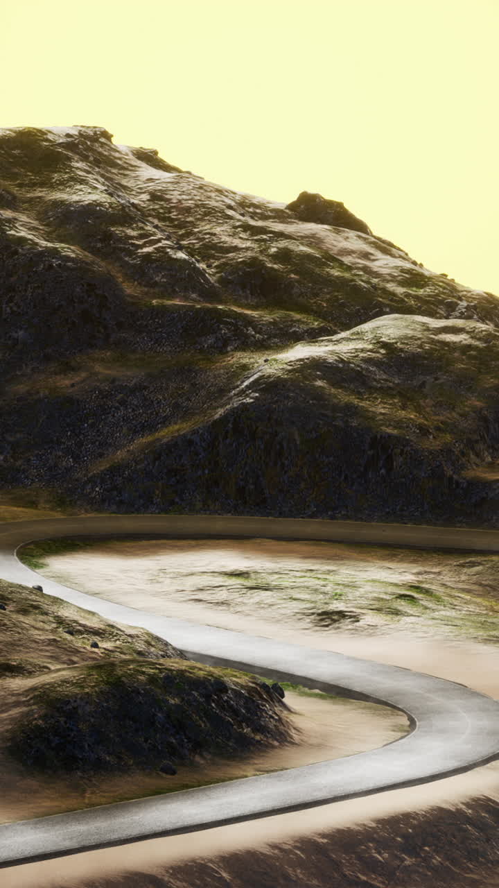 viaje por carretera panorámico de montaña