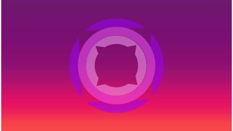 animación de escaneo de alcance rosado sobre fondo púrpura