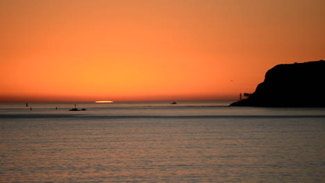 sunset off of point loma in san diego california
