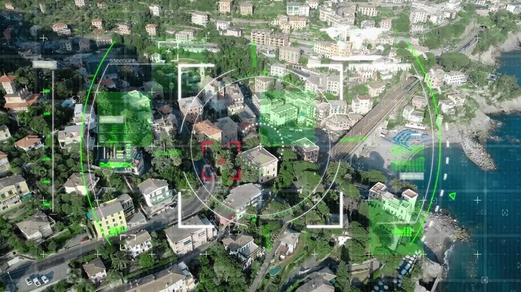 View finder and a view of the city