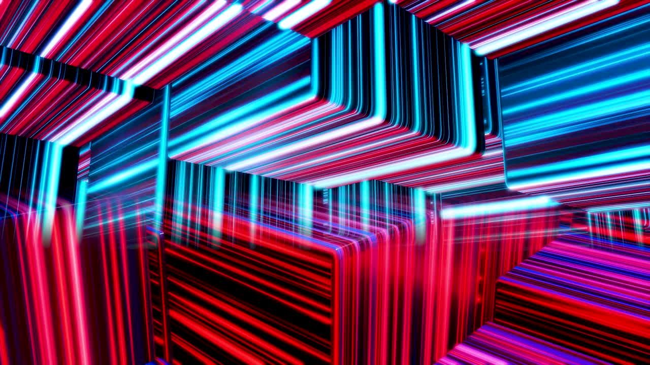 Neonové geometrické kostky