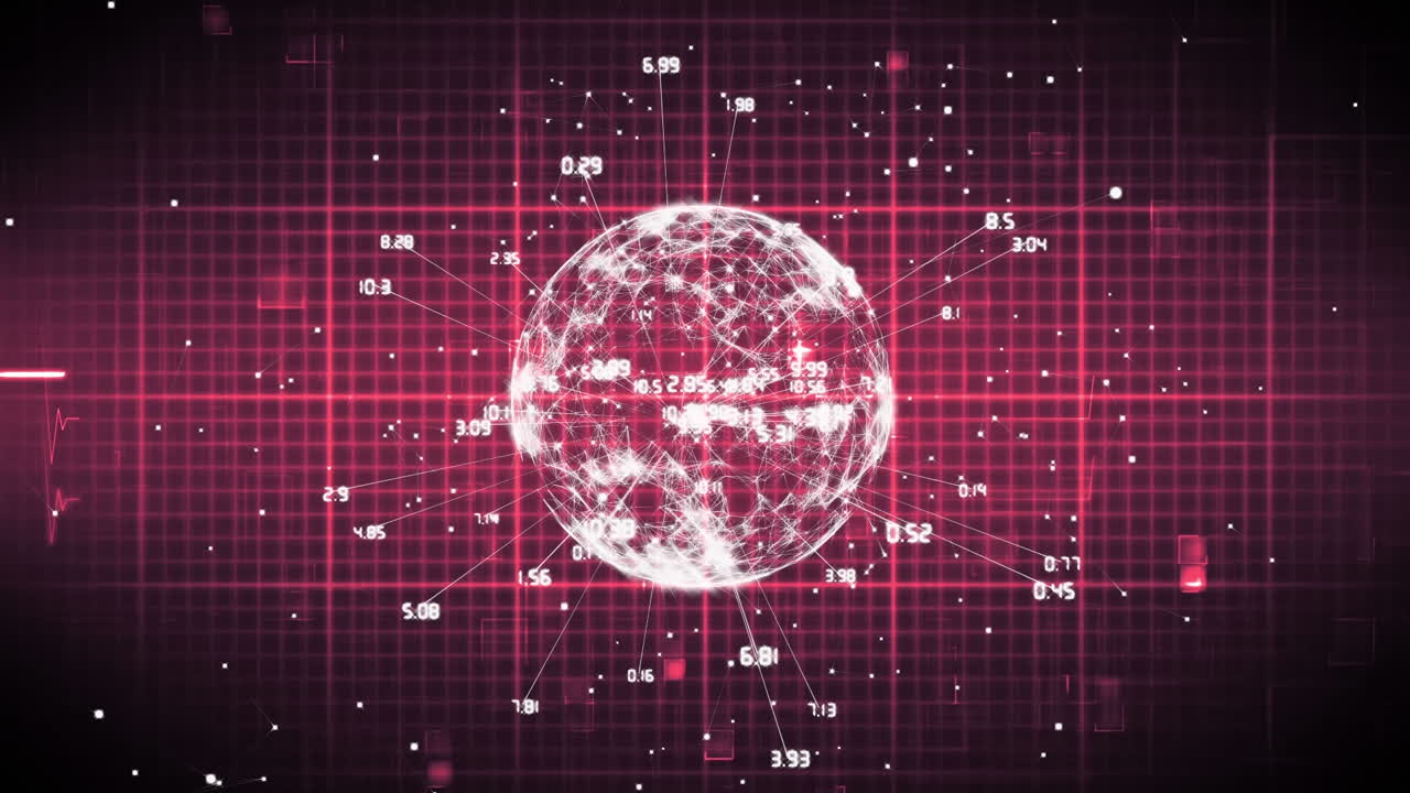 전기 심장 검사 배경에 대한 데이터와 함께 디지털 지구