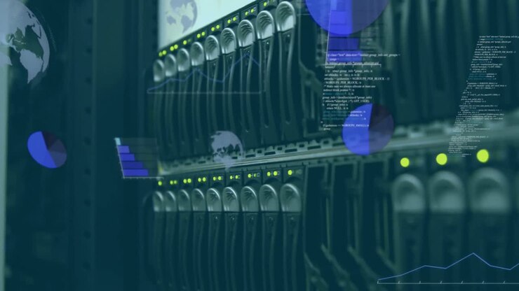 Animation of statistics recording and data processing over computer server