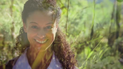 woman hiking in the wilderness