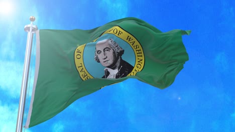 la bandera del estado de washington.