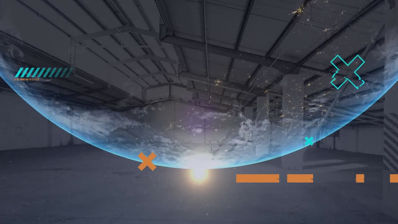 지구와 통계 처리 및 창고의 애니메이션