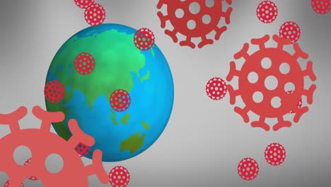 Animation-of-covid-19-cells-floating-over-globe