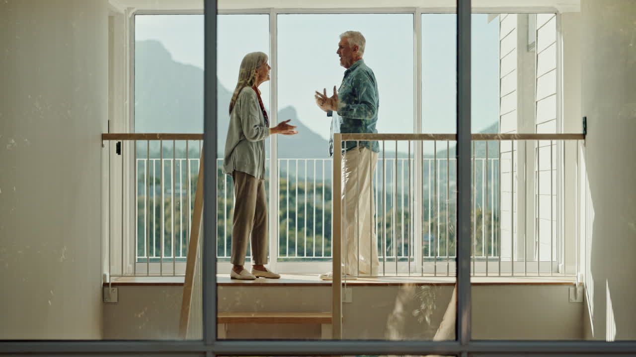 Senior couple in a house