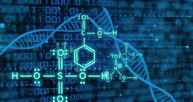 Animation of dna strand and scientific data processing over binary coding