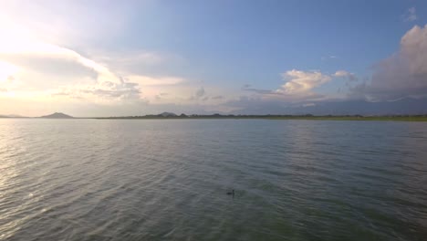 Drone-video-of-Taiguaiguay-lagoon,-in-Venezuela