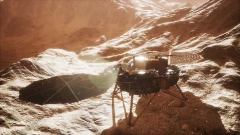 insight marte explorando la superficie del planeta rojo