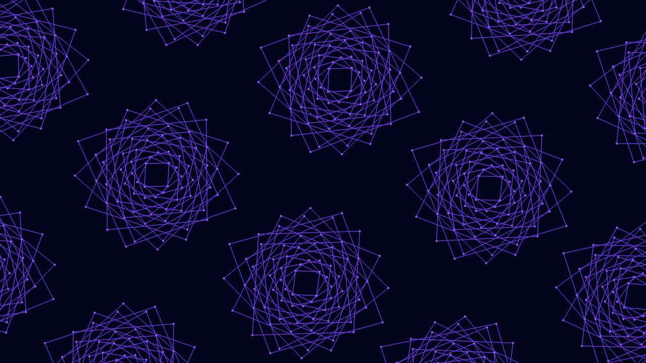 黒い背景の紫色の円形のパターン
