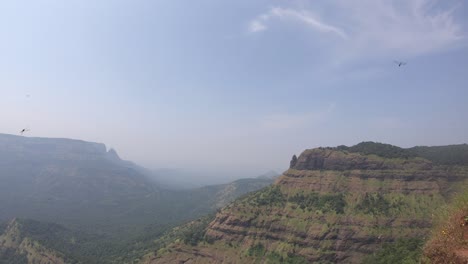 beautiful mountains valley with blue sky