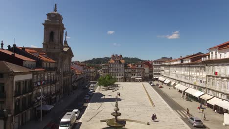 toural square showing st. peter's basilica, guimaraes