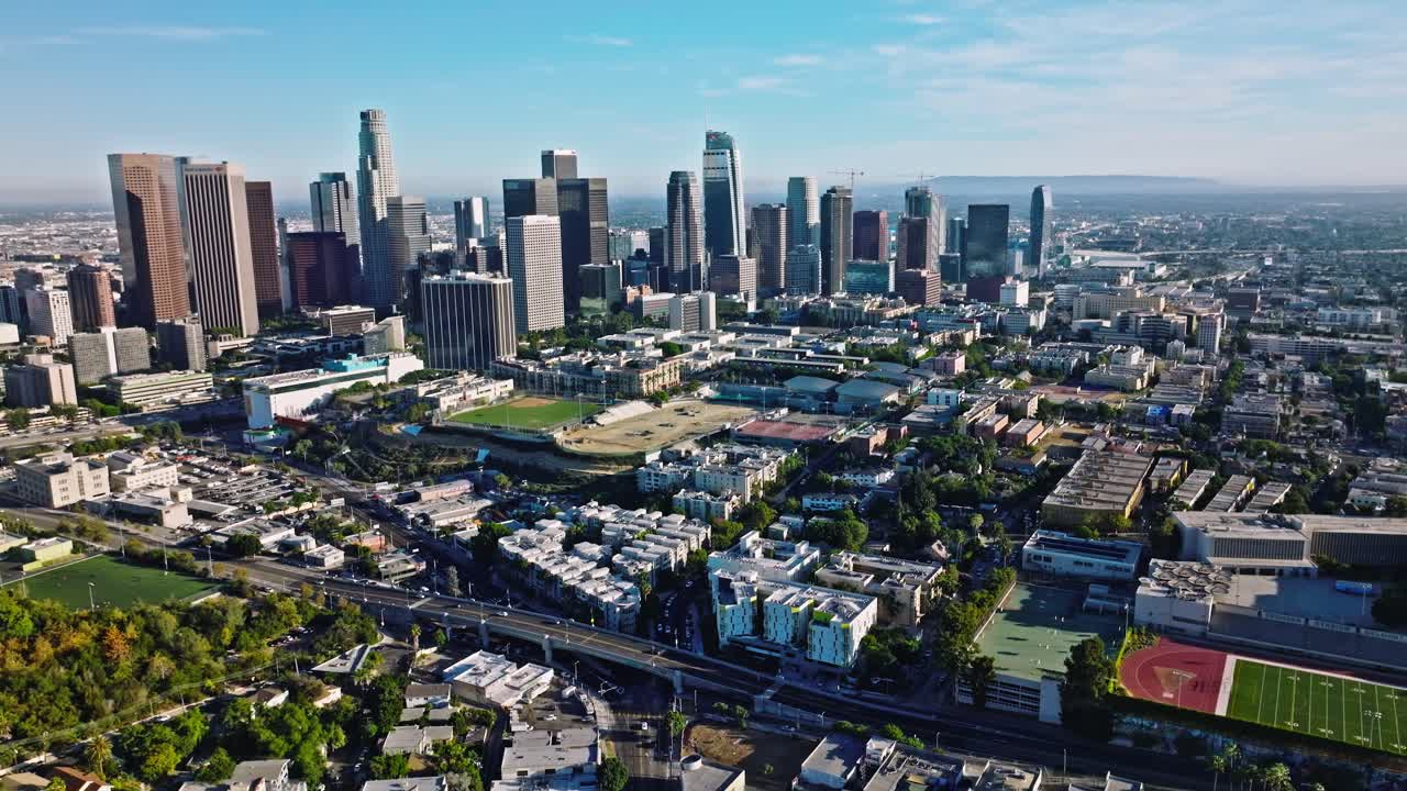 Financial District in Downtown Los Angeles, California