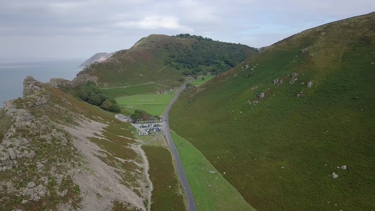 Aerial view of mountains and landscape