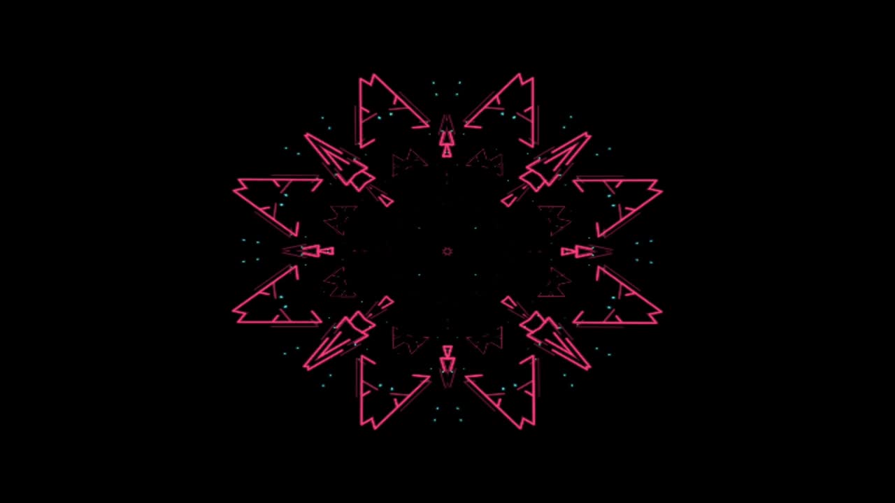 컬러풀한 칼레도스코프 빨간 그래픽 패턴 모션 배경