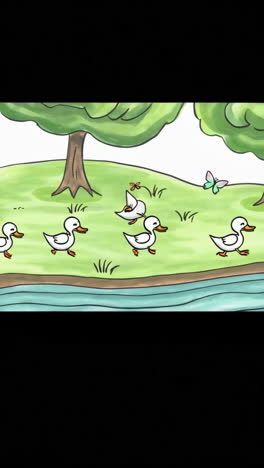 ducks on an island