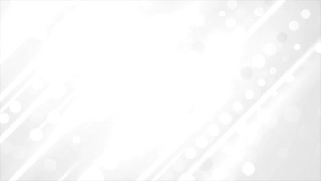 灰色で輝く抽象的な幾何学的なビデオアニメーション 円とストライプ