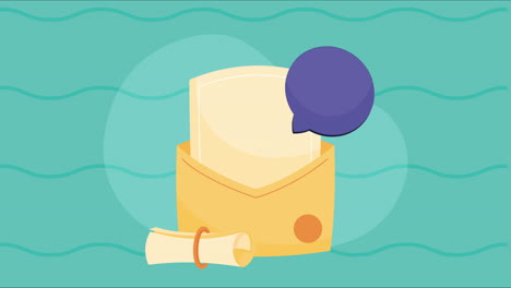 envelope mail postal service animation