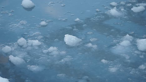 melting snow on ice
