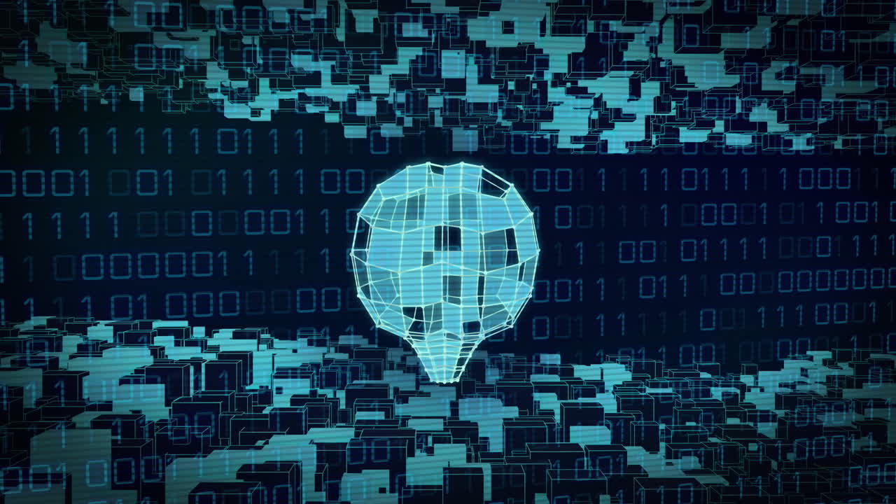 animación del cerebro humano con conexiones a través del procesamiento de datos