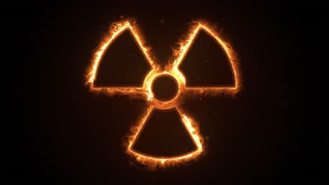 flaming radioactive symbol