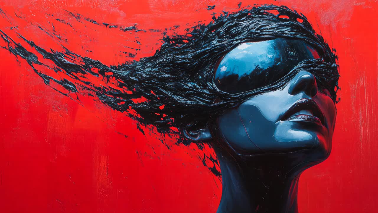 Abstract Futuristic Woman Portrait