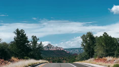 scenic highway through red rock mountains