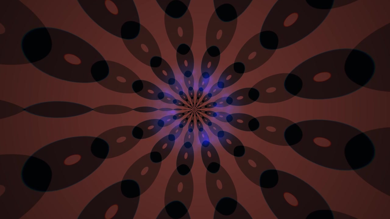 Abstract Geometric Kaleidoscope Animation with Pulsing Dark Shapes