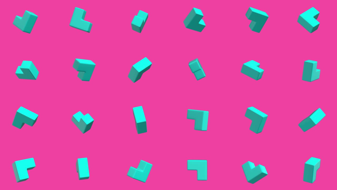 추상적인 기하학적 모양, 모이, 큐브, 회전, 컴퓨터 생성 루프 애니메이션, 포스터에 대한 현대적인 배경, 원활한 모션 디자인