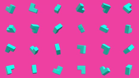 formas geométricas abstractas esquinas cubos girar. animación de bucle generada por computadora. fondo moderno, diseño de movimiento sin costuras para cartel