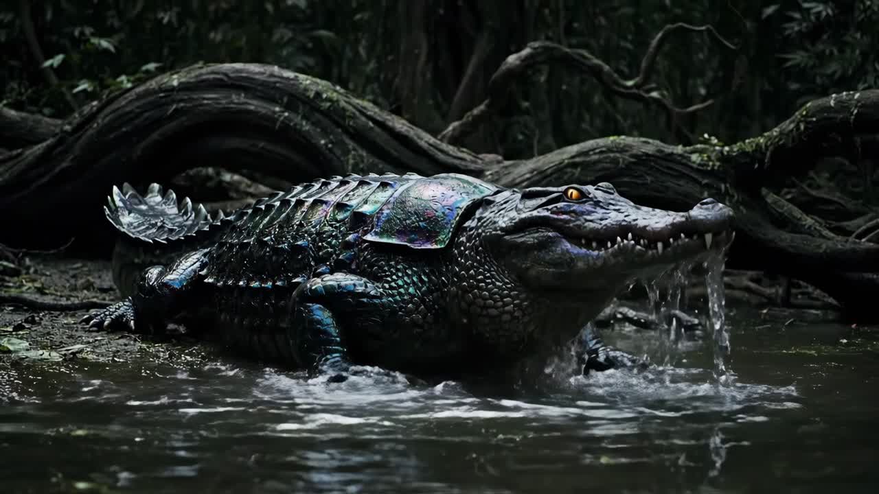 cocodrilo en el pantano
