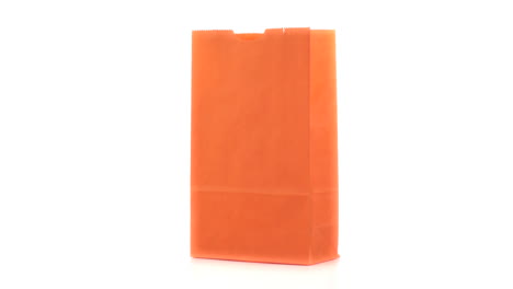 bolsa de compras naranja giratoria