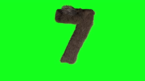 abstract hairy number 7 seven sign fluffy furry