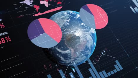 Animation-Der-Datenverarbeitung-Und-Statistik-Auf-Der-Ganzen-Welt