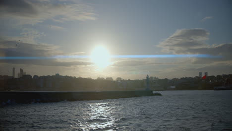 istanbul sunset harbor view