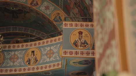 wall painting inside the interior of an orthodox church