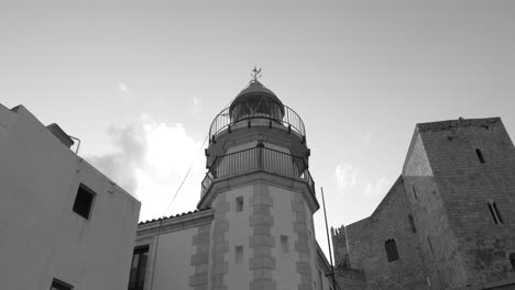 Lighthouse-Of-Peniscola-At-Peniscola,-Castellon-Province-In-Spain