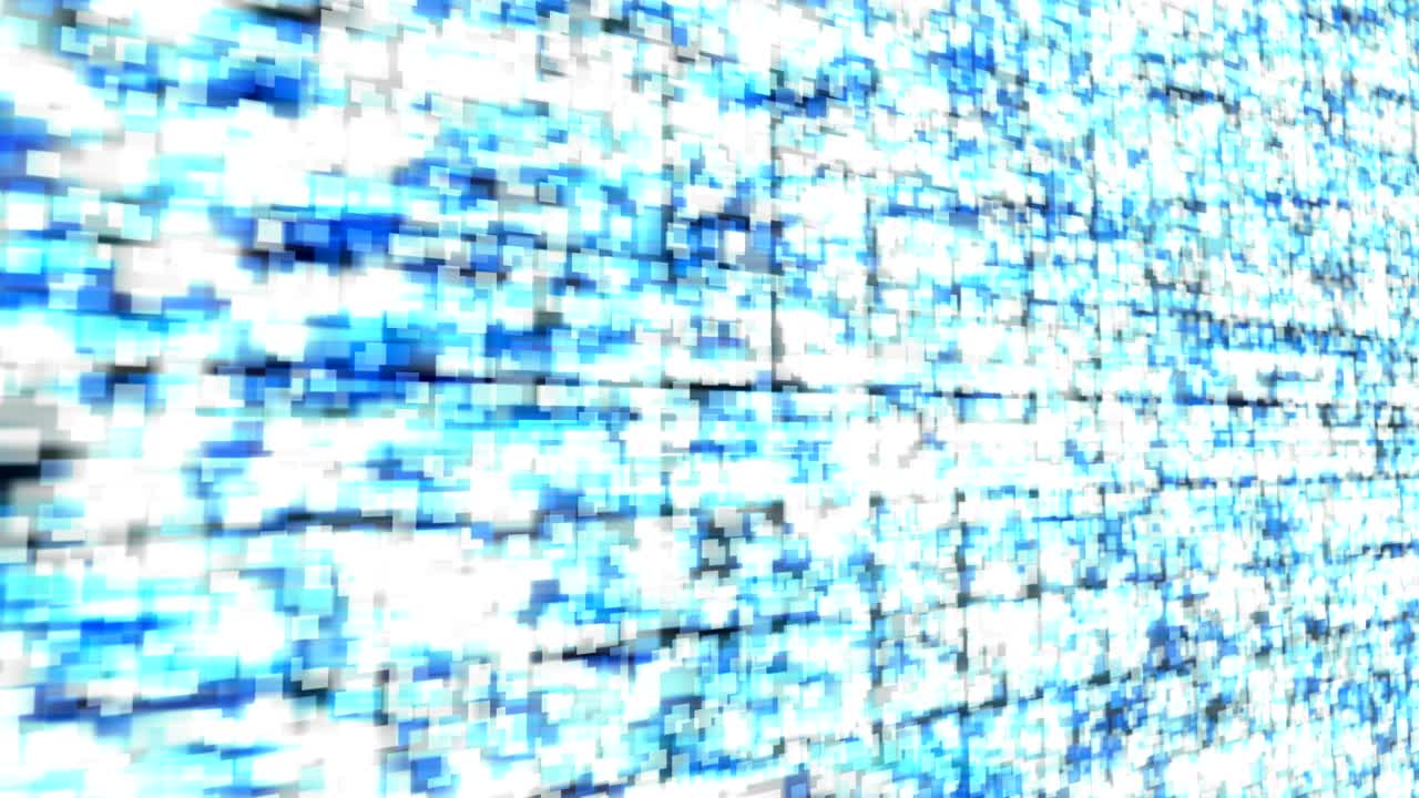 abstract geometric square box perspective view color azul patrón brillante fondo panorámico en movimiento, animación en bucle sin costuras en 4k