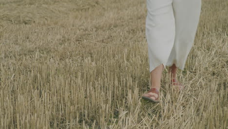 Woman-Walking-On-Field