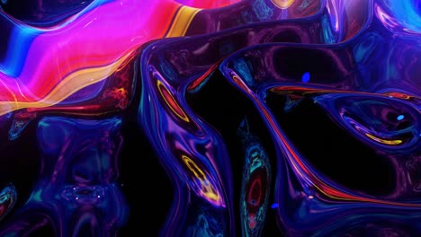 fondo fluido abstracto en bucle estilo de mármol multicolor. hermosa superficie ondulada brillante de líquido con patrón, color de gradiente y ondas de flujo en él. bg creativo brillante con animación suave y suave.