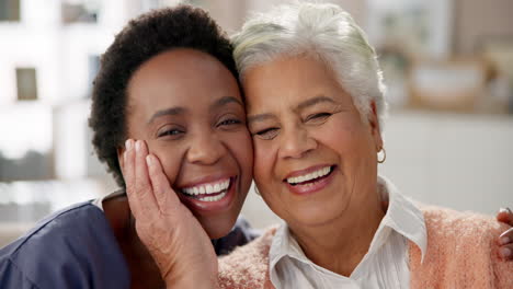 portrait of woman and older woman smiling together